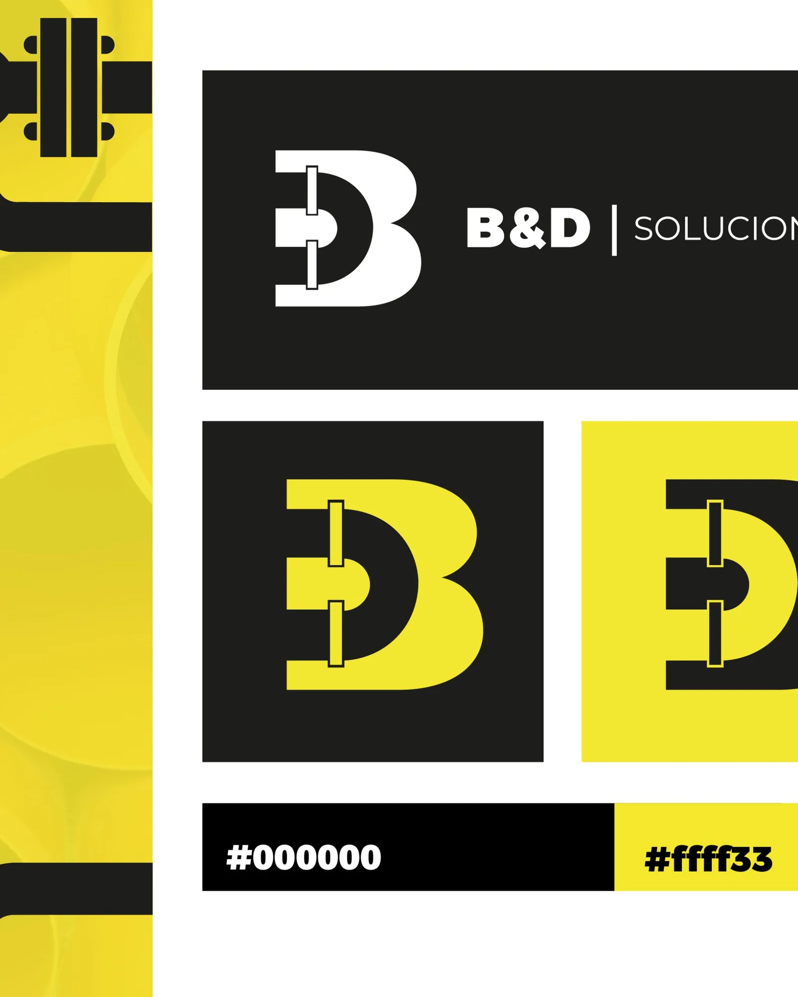 B&D Soluciones — pieza de identidad de marca