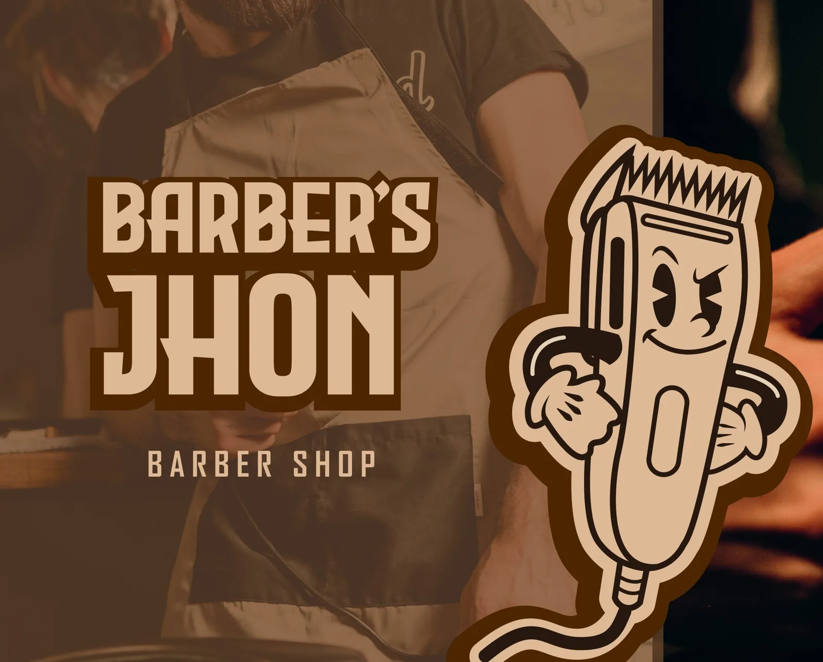 Barber's Jhon — pieza de identidad de marca
