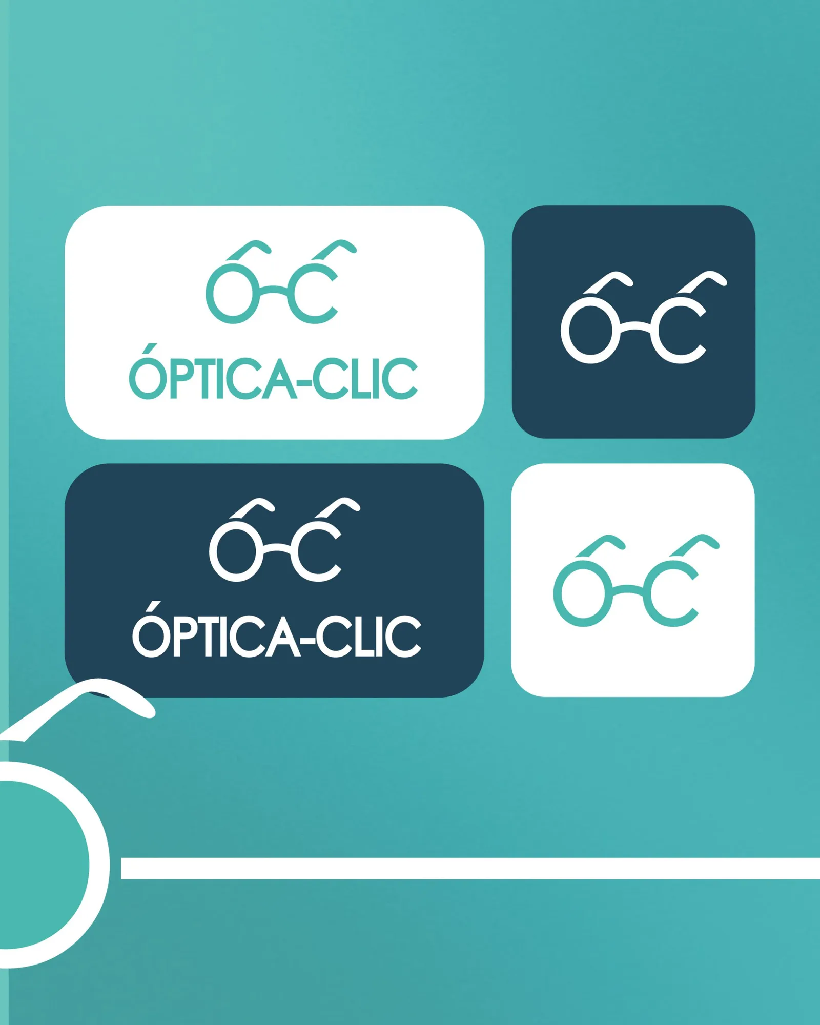 Óptica Clic — pieza de identidad de marca