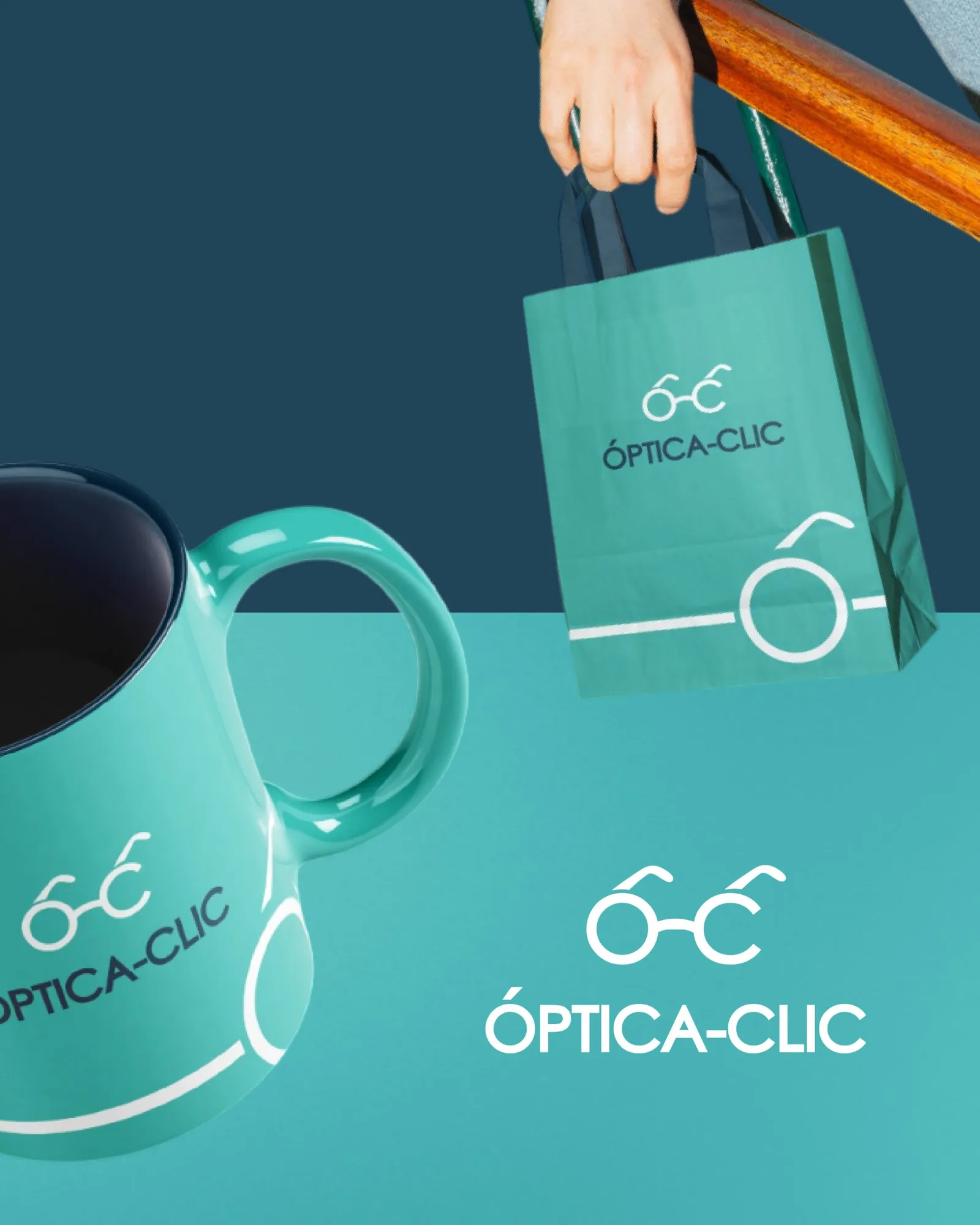 Óptica Clic — pieza de identidad de marca