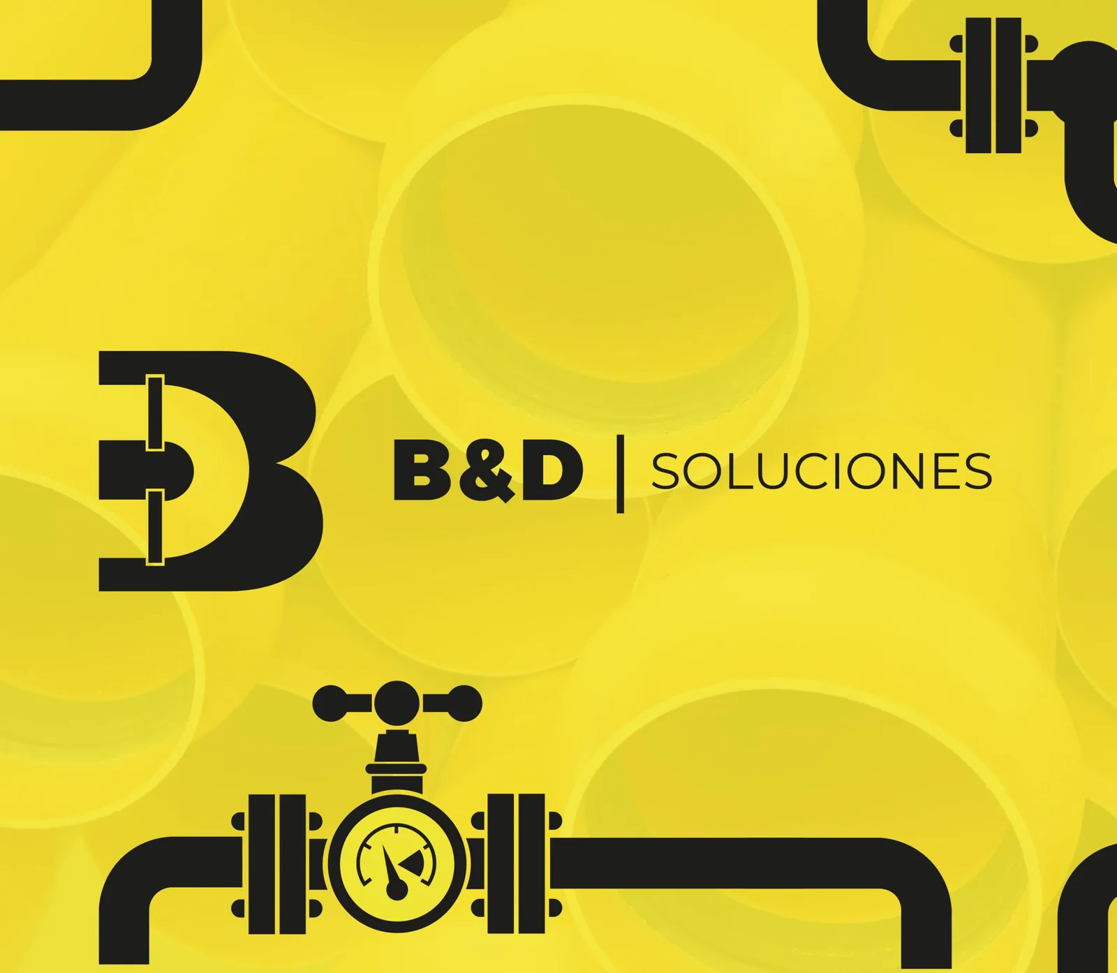 B&D Soluciones — pieza de identidad de marca