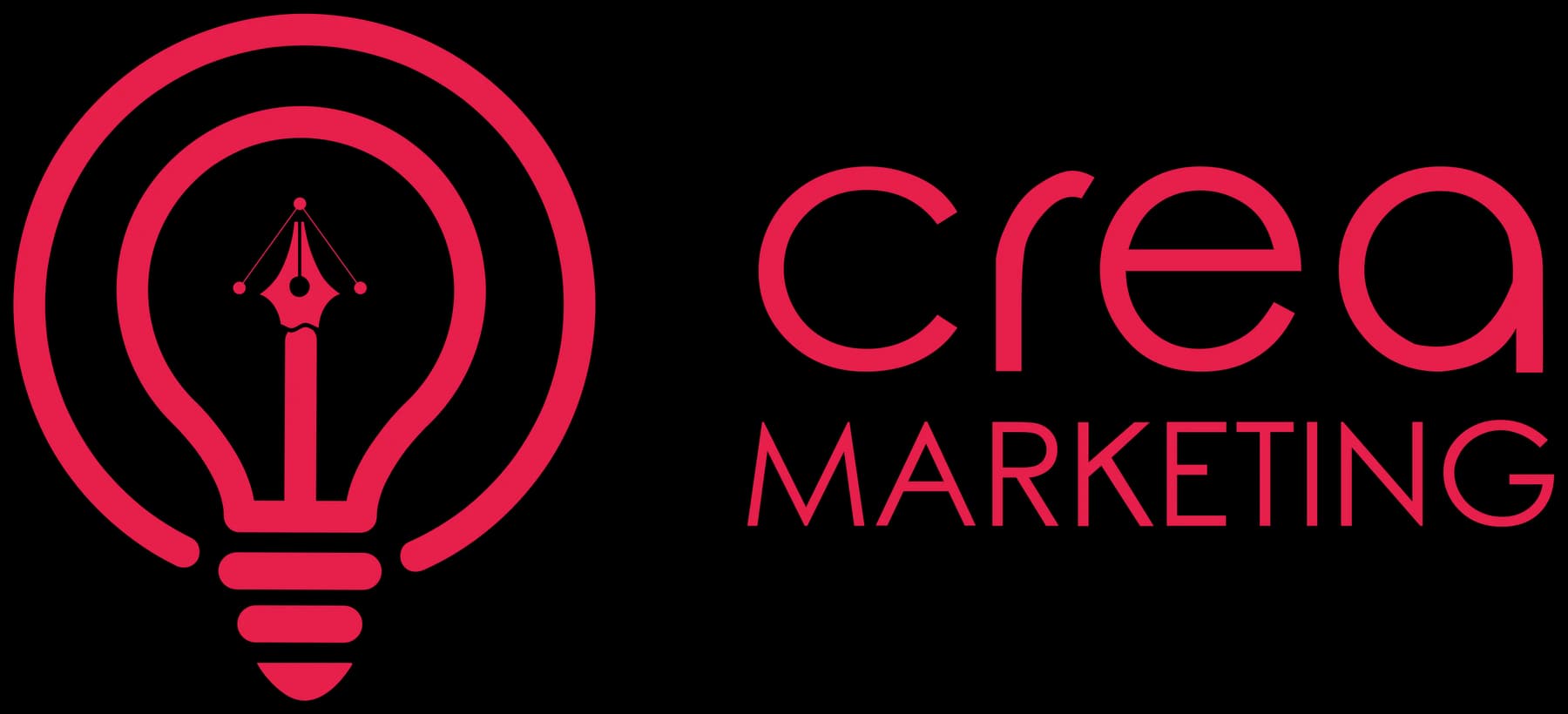 Imagotipo horizontal de Crea Marketing